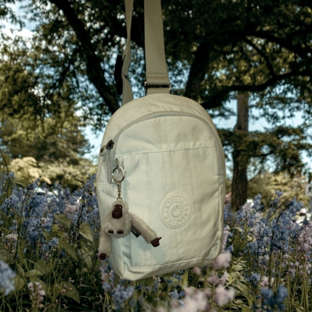 Kipling Klynn Sling Backpack in Alabaster*NWT*